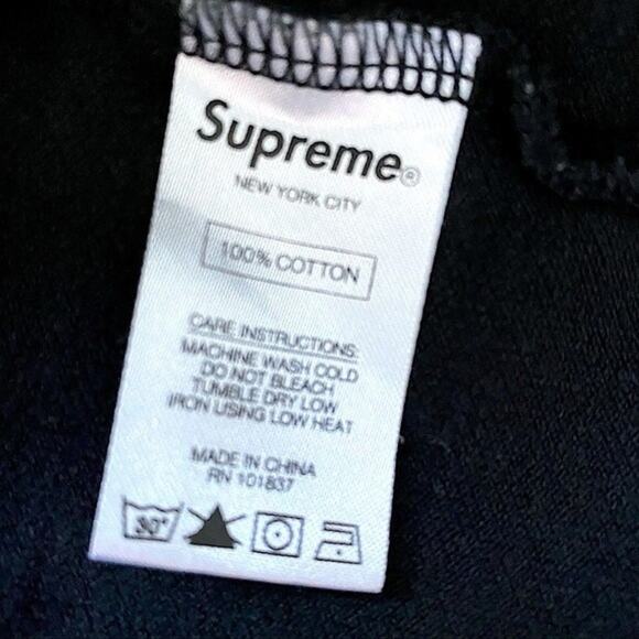 Supreme Navy Pique Crewneck with Multicolor Piping Size M - Picture 7 of 11